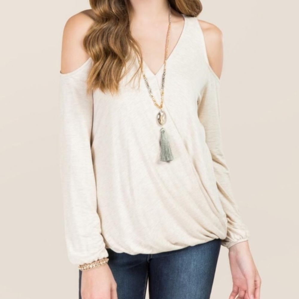 Joleen Long Sleeve Cold Shoulder Top